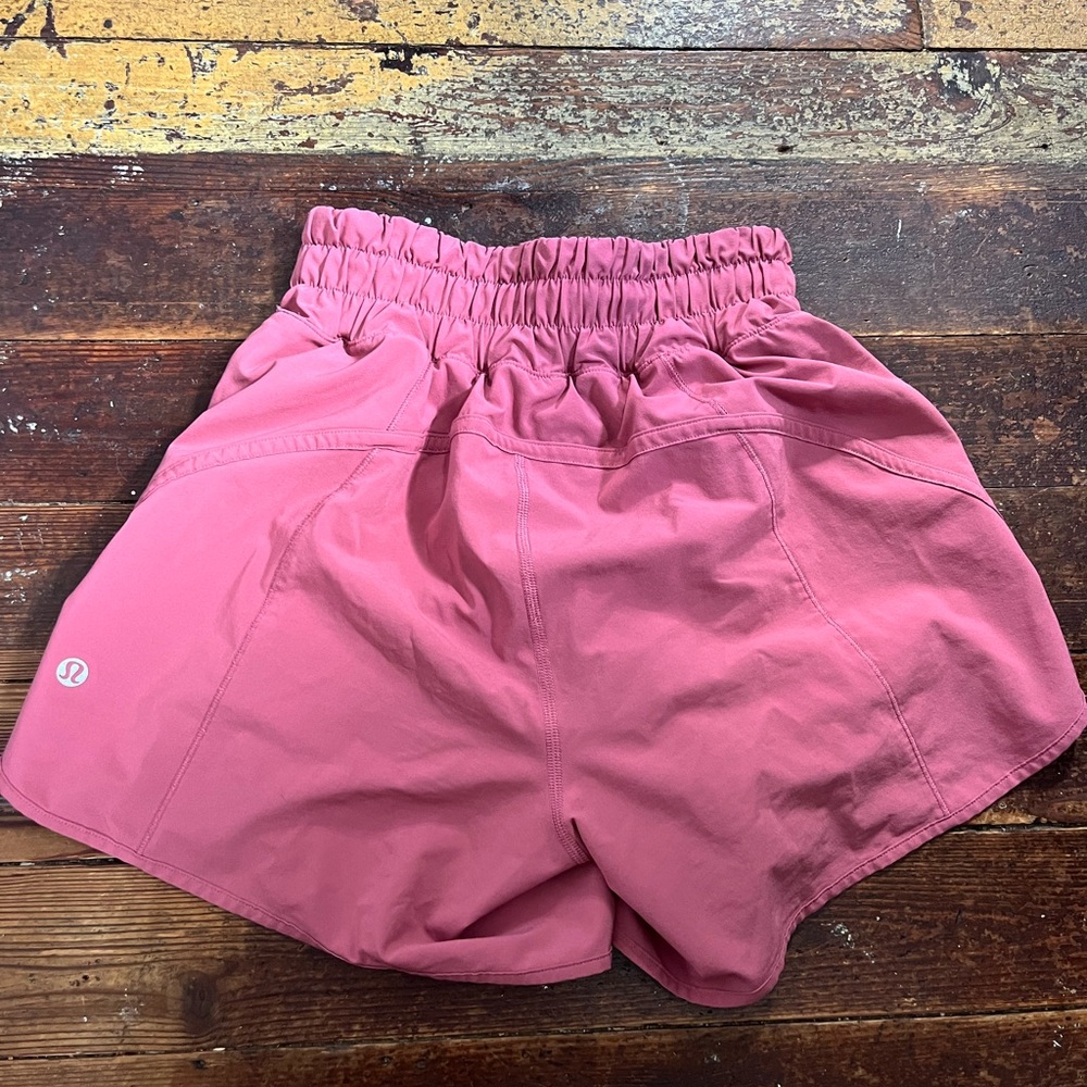 Lululemon Track That High Rise Pink Lined Short 5”